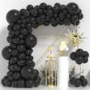 ZFUNBO Black Balloons 95 PCS Black Balloons Garland Kit 18"+12"+10"+5" Black Balloons Different Sizes Matte Black Latex Balloons for Baby Shower Wedding Halloween Birthday black Party Decoration view 3