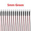 15PCS HIRCQOO RC Car 3MM & 5MM Pre Wired Led Light Emitting Diodes 12V Mini Single Led Bulbs Compatible with Traxxas TRX-4 TRX-6 Axial SCX10 90046 1/10 RC Crawler Car Truck DIY Parts (5mm,Green) view 3