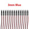 15PCS HIRCQOO RC Car 3MM & 5MM Pre Wired Led Light Emitting Diodes 12V Mini Single Led Bulbs Compatible with Traxxas TRX-4 TRX-6 Axial SCX10 90046 1/10 RC Crawler Car Truck DIY Parts (3mm,Blue) view 3