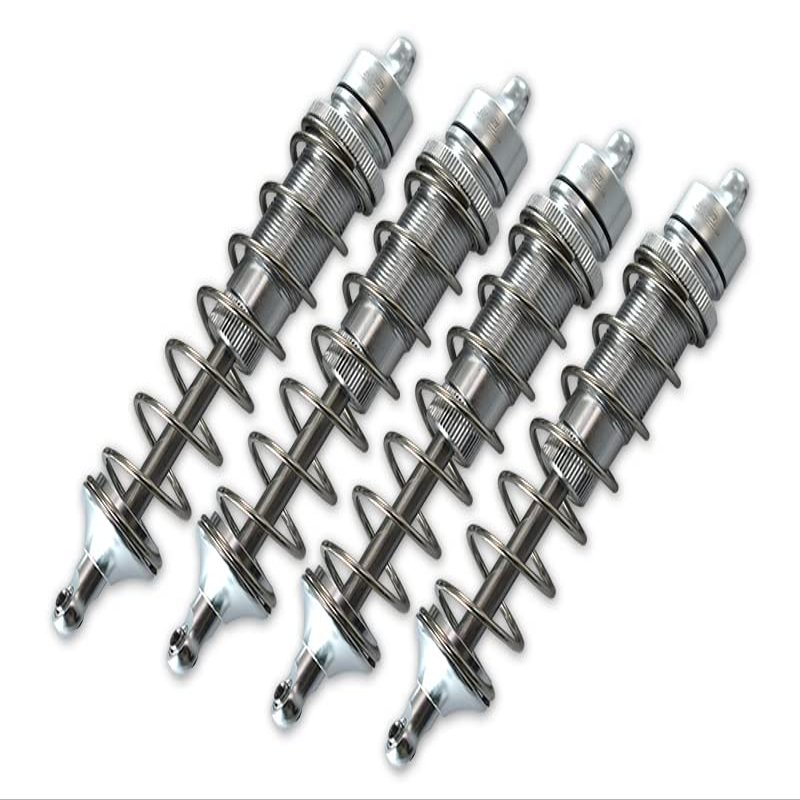 4PC Full Set Aluminum Front/Rear Adjustable Dampers 130mm TEAM CORALLY 1/10 SKETER XL4S Brushless Moster Truck C-00191 RC Cars by GPM (silver)