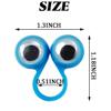 GXXMEI 100PCS Eye Finger Puppets Eye On Rings Googly Eyeball Ring Party Favor Toys for Kids, 5 Colors view 2