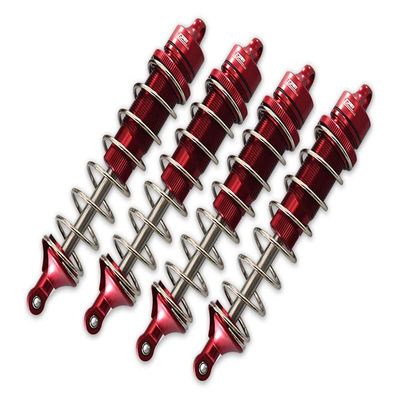 4PC Full Set Aluminum Front/Rear Adjustable Dampers 130mm TEAM CORALLY 1/10 SKETER XL4S Brushless Moster Truck C-00191 RC Cars by GPM (red)