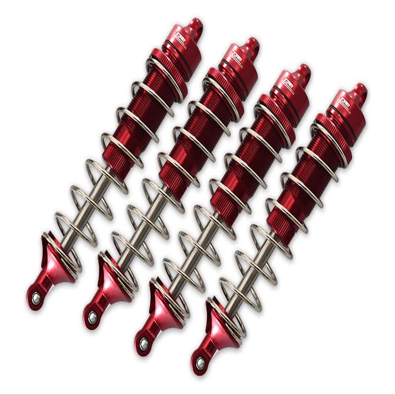 4PC Full Set Aluminum Front/Rear Adjustable Dampers 130mm TEAM CORALLY 1/10 SKETER XL4S Brushless Moster Truck C-00191 RC Cars by GPM (red)
