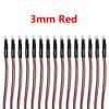 15PCS HIRCQOO RC Car 3MM & 5MM Pre Wired Led Light Emitting Diodes 12V Mini Single Led Bulbs Compatible with Traxxas TRX-4 TRX-6 Axial SCX10 90046 1/10 RC Crawler Car Truck DIY Parts (3mm,Red) view 3