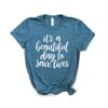 Dream Lume Nurse Shirt, Nurse Student Gift, Its A Beautiful Day to Save Lives Shirt, Healthcare RN Gift, Softstyle Unisex Tee Heather Teal view 1