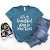 Dream Lume Nurse Shirt, Nurse Student Gift, Its A Beautiful Day to Save Lives Shirt, Healthcare RN Gift, Softstyle Unisex Tee Heather Teal view 2
