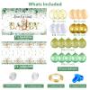 Breling 61 Pcs Bear Baby Party Shower Decorations Sage Green Bear Baby Party Decor Kit We Bearly Wait Backdrop Tablecloth Balloons Arch Bear Theme Party Supplies for Kids Baby Birthday Shower view 2