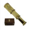Personalized Engraved Solid Brass Handheld 6" Telescope - Customized Nautical Pirate Spy Glass with Wood Box view 1