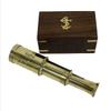 Personalized Engraved Solid Brass Handheld 6" Telescope - Customized Nautical Pirate Spy Glass with Wood Box view 4