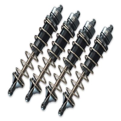 4PC Full Set Aluminum Front/Rear Adjustable Dampers 130mm TEAM CORALLY 1/10 SKETER XL4S Brushless Moster Truck C-00191 RC Cars by GPM (gray)