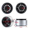 4 PCS RC Beadlock Wheels Aluminum 2.9" RC Wheel Rims for 1/10th RC Rock Crawler Axial SCX6 AXI05000 (Black) view 3