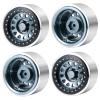 4 PCS RC Beadlock Wheels Aluminum 2.9" RC Wheel Rims for 1/10th RC Rock Crawler Axial SCX6 AXI05000 (Titanium Color) view 1