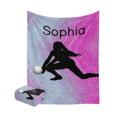 XOZOTY Cute Girls Volleyball Pink Personalized Blanket Nursery Swaddling Blankets for Gilrs Boys Kids Newborns Baby Shower Pet Gift 30 x 40 Inch