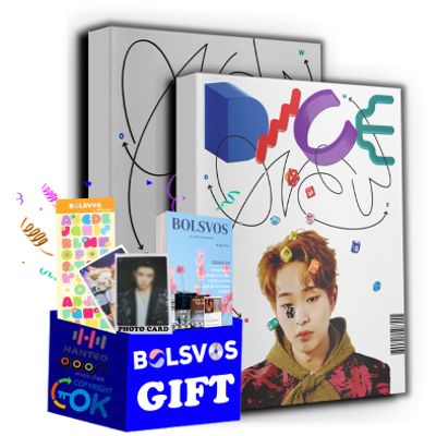 Dreamus ONEW - DICE [Random ver.] (2nd Mini Album) ONE Random Album+BolsVos K-POP eBook (21p), 1EA BolsVos Stickers for Toploader, Photocards