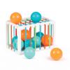 Ludi - Handling Cube - Early Learning Toys for Babies from 10 Months - Develops Thought, Fine Motor Skills, Touch & Discovery - 1 Elastic Cube + 12 Orange & Blue Balls with Funny Sound view 1