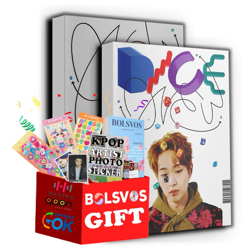 Dreamus ONEW - DICE [Full Set ver.] (2nd Mini Album) 2 Albums+BolsVos K-POP eBook (21p), 3EA BolsVos Stickers for Toploader, Photocards