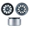 RCLIOLN 4PCS 2.9" RC Beadlock Aluminum Wheels Rims for Axial SCX6 AXI05000 1/10th RC Crawler Car (Titanium) view 3