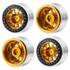 RCLIOLN 4PCS 2.9" RC Beadlock Aluminum Wheels Rims for Axial SCX6 AXI05000 1/10th RC Crawler Car (Gold) view 1