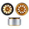 RCLIOLN 4PCS 2.9" RC Beadlock Aluminum Wheels Rims for Axial SCX6 AXI05000 1/10th RC Crawler Car (Gold) view 4