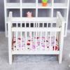 1:12 Scale Dollhouse Mini Crib: Wooden Baby Doll Crib for Dollhouse - Adorable Doll House Accessories and Furniture - Mini Baby Bed Cradle for Miniature Furniture 1 12 Scale 4.40 * 3.93 inches view 2