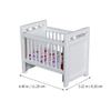 1:12 Scale Dollhouse Mini Crib: Wooden Baby Doll Crib for Dollhouse - Adorable Doll House Accessories and Furniture - Mini Baby Bed Cradle for Miniature Furniture 1 12 Scale 4.40 * 3.93 inches view 3