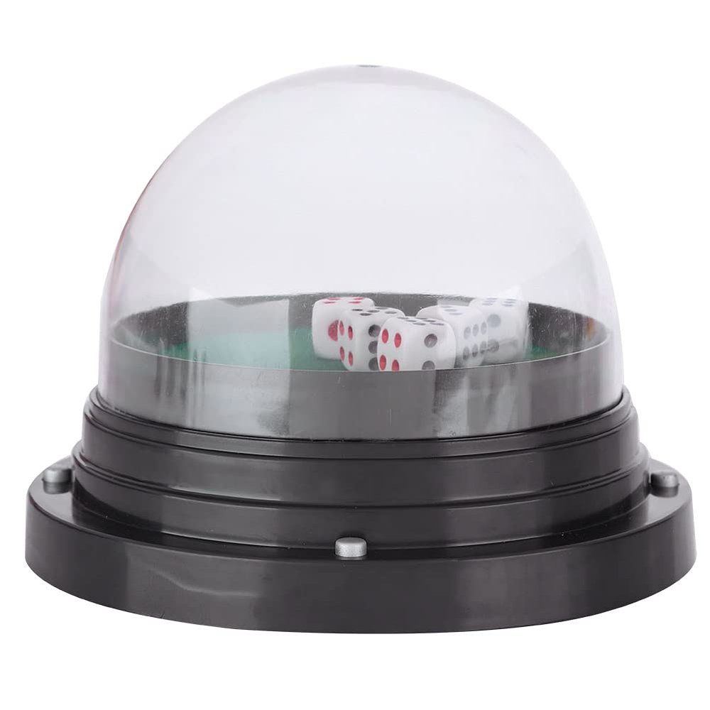 Shanrya Automatic, Automatic Dice Cup, Dice Replacable Black with 5 Dices for Pub