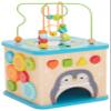 Amazon Basics Kids Wooden Educational Activity Learning Cube Toy, Gift for Toddlers Age 12M+, Developmental Shape Sorter, Multicolor, 13.4x22.5x13.4inches view 1