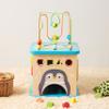 Amazon Basics Kids Wooden Educational Activity Learning Cube Toy, Gift for Toddlers Age 12M+, Developmental Shape Sorter, Multicolor, 13.4x22.5x13.4inches view 2