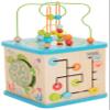 Amazon Basics Kids Wooden Educational Activity Learning Cube Toy, Gift for Toddlers Age 12M+, Developmental Shape Sorter, Multicolor, 13.4x22.5x13.4inches view 4