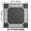 Apostrophe Games Road Baseplate  Premium Building Blocks Base Plates Compatible with All Major Brands  2pcs Baseplate Gray with Road Design  2 Crossroads Base Plates view 2