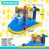Funormous Minions Bounce House with Slide, Ball Pit & Water Cannon  Indoor/Outdoor Tropical Inflatable with GFCI Air Blower for Kids Ages 38 view 3