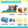 Funormous Minions Bounce House with Slide, Ball Pit & Water Cannon  Indoor/Outdoor Tropical Inflatable with GFCI Air Blower for Kids Ages 38 view 4