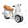 Step2 Ride Along Scooter Kids Push Car, Foot Powered Ride On Toy, Practice Balance with 4 Wheels, Made of Durable Plastic, Max Weight 40 lbs., For Toddlers 1.5-4 Years Old, White view 2