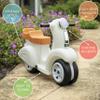 Step2 Ride Along Scooter Kids Push Car, Foot Powered Ride On Toy, Practice Balance with 4 Wheels, Made of Durable Plastic, Max Weight 40 lbs., For Toddlers 1.5-4 Years Old, White view 4