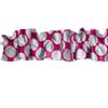 Zen Creative Designs Cotton Large Polka Dots Print Sleeve Topper Window Valance Top Bottom Ruffle Home Dcor Bedroom Nursery Kitchen Window (120" Wide x 9" Tall, White on Fuchsia) view 1