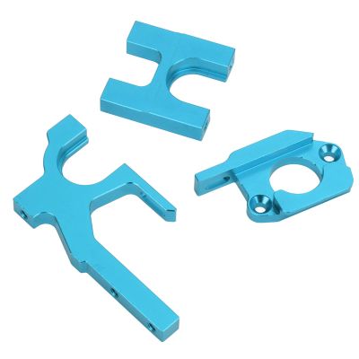 Dilwe RC Motor Mount Base, RC Motor Bracket Seat Holder Heat Sink Spare Parts Accessory with Motor Mount 1896 for Wltoys 104001 1/10 Remote Control Car(Blue)