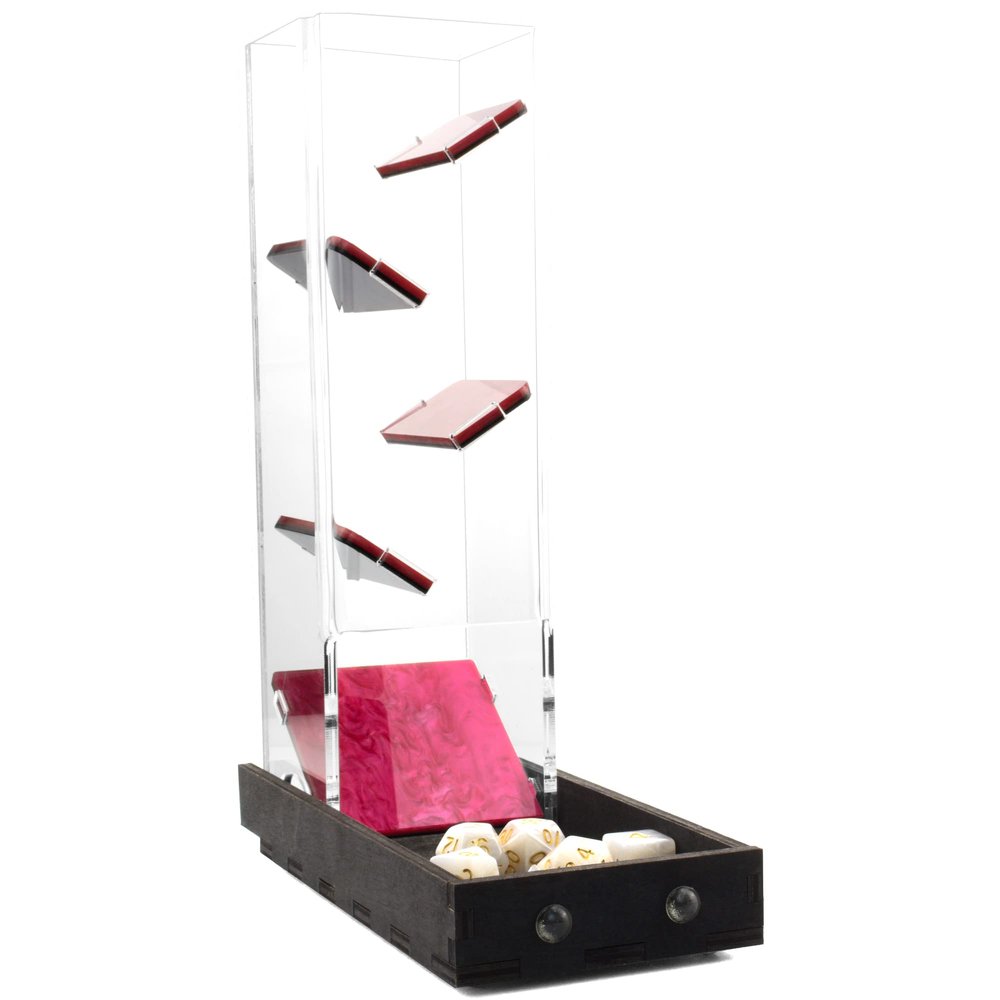 C4Labs Colour Lux Mini Hexagon Dice Tower - Pearlescent Pink - Dice Tower only