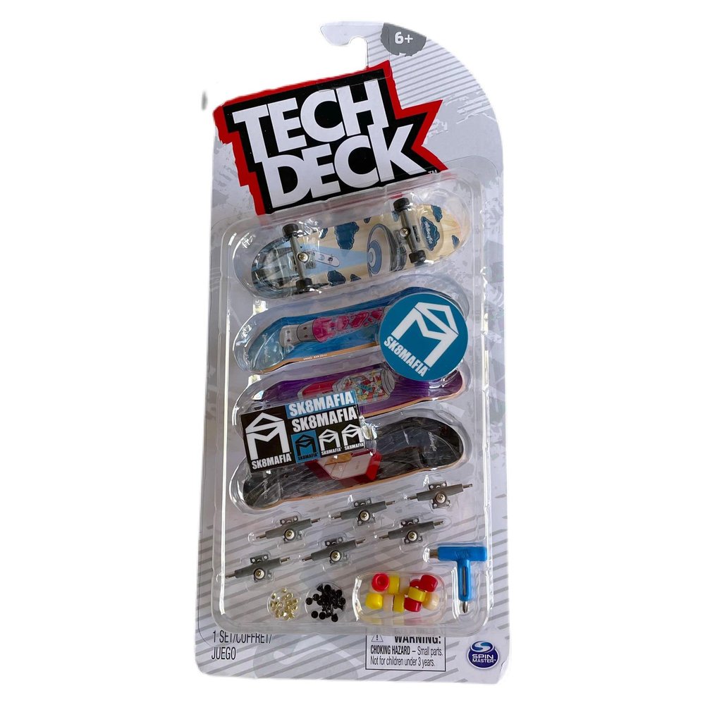 Tech Deck Deluxe Sk8shop 4 Pack Mini Skateboard Fingerboard Multi (SK8MAFIA)