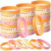28 Pieces Groovy Retro Hippie Silicone Wristbands Daisy Flower Peace and Love Rubber Bracelets Daisy Party Favors for Kids adults 60s 70s Two Groovy themed Birthday Party Decoration Supplies view 1