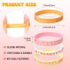28 Pieces Groovy Retro Hippie Silicone Wristbands Daisy Flower Peace and Love Rubber Bracelets Daisy Party Favors for Kids adults 60s 70s Two Groovy themed Birthday Party Decoration Supplies view 2