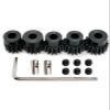Raflot 32p 5mm Pinion Gear Set 13T 14T 15T 16T 17T with 1/8 inch(3.175mm) Coupler and hex Key for 0.8 Metric Pitch RC Buggy Car Monster Truck view 1