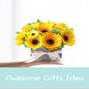 BAZIMA ALICE DIY Felt Flower Kit, DIY Felt Sunflower Pot Bonsai Kit,12 Felt Sunflowers,Beginner Craft Kit,Floral Gifts view 2