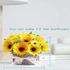 BAZIMA ALICE DIY Felt Flower Kit, DIY Felt Sunflower Pot Bonsai Kit,12 Felt Sunflowers,Beginner Craft Kit,Floral Gifts view 3