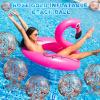 Civaner 10 Pcs Inflatable Glitter Beach Balls 16 Inch Large Sparkly Confetti Pool Balls Clear Blow up Balloon Toys for Wedding Baby Shower Birthday 2026 New Year Party Decoration(Rose Gold,Glitter) view 2