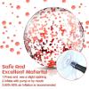 Civaner 10 Pcs Inflatable Glitter Beach Balls 16 Inch Large Sparkly Confetti Pool Balls Clear Blow up Balloon Toys for Wedding Baby Shower Birthday 2026 New Year Party Decoration(Rose Gold,Glitter) view 4