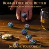 Metal DND Dice Set - Unique Round Hollow Orb Design for Better Rolling - Beautiful Dragon Set for Role Playing Games (RPG) - Stunning D&D Dungeons and Dragons Dice (Rainbow) view 3