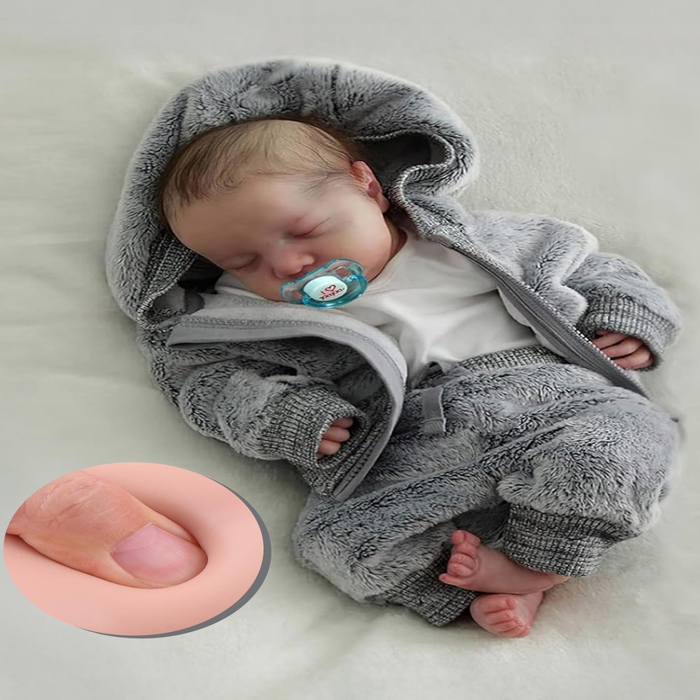 BABESIDE Lifelike Reborn Baby Dolls Boys - 17-Inch Real Baby Feeling Realistic-Newborn Baby Doll Full Body Vinyl Real Life Baby Dolls with Toy & Gift Box for Kids