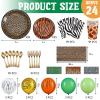 Jerify 169 Pieces Jungle Safari Zoo Animal Print Birthday Party Supplies Including Paper Plates Leopard Giraffe Cups Napkins Jungle Tablecloth Cheetah Table Cover Balloons Spoons Fork Party Decoration view 2