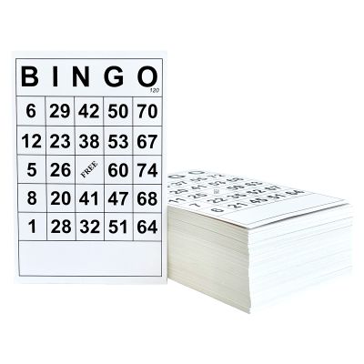 SEETOOOGAMES Bingo Game Cards Sheets - Paper Cards Bulk Reusable - Bingo Set for Adults, Family, Party, Large Groups - Pack of 120