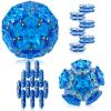 RoomyRoc Magnetic Fidget Sphere - Pentagons Magnets Balls - 12 Piece Set - Crystal Blue - Magnet Fidgets Toy - Creativity Beyond Imagination, Inspirational, Recreational, Desk Toys for Adults view 1